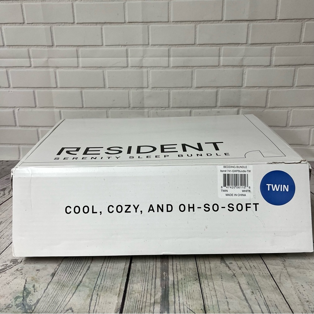 Resident Serenity Sleep Bedding Bundle twin 741-GWPBundle-TXL White